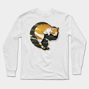 Kintsugi Japan Style Cute Kitty Cat Long Sleeve T-Shirt